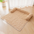 Pet Sofa Mat, Soft Plush Pet Couch Cover Mat, Non‑Slip Base Pet Cushion for Cats & Dogs for Home Furniture Protection