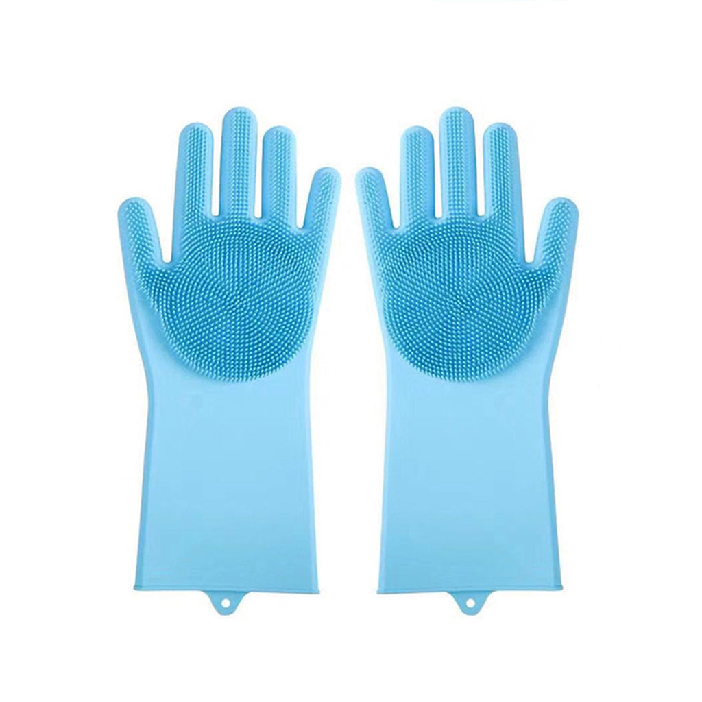 Thickened Silicone Pet Grooming Gloves, Up to 3000 Soft Massage Bristles, Dog Cat Bathing Brush Glove, Splash‑Resistant Deshedding Glove for Long & Short Haired Pets
