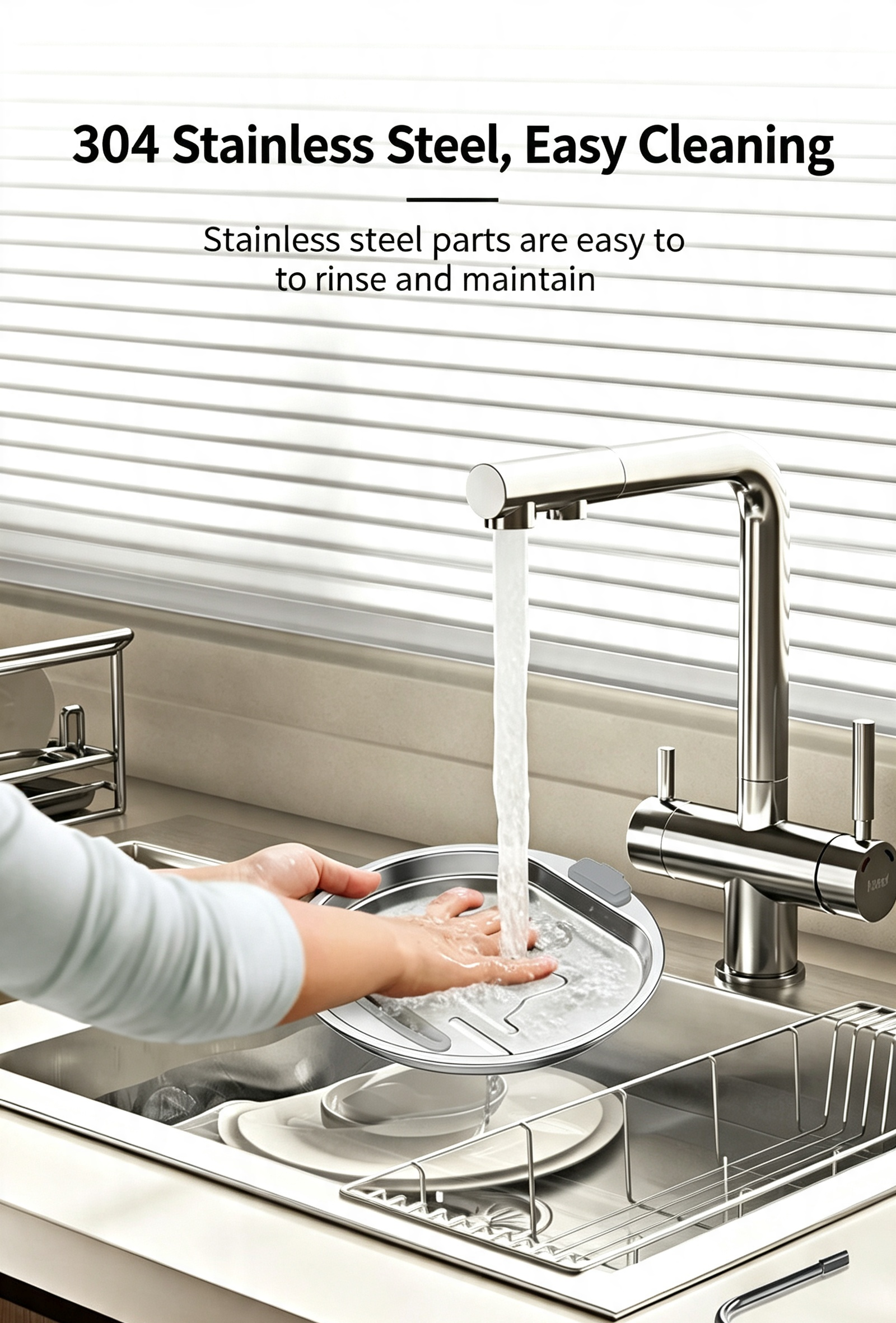 2L Pet Water Fountain, 304 Stainless Steel Automatic Water Dispenser for Cats & Dogs, Quiet Circulating Water Fountain with Bonus Filter Replacements 