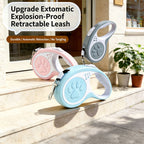Retractable Dog Leash 16FT, U‑Shaped Anti‑Tangle Design, Heavy‑Duty Walking Leash with Alloy Hook for Small & Medium Dogs