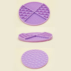 Silicone Slow Feeder Mat for Dogs & Cats, 61 Suction Cups Anti‑Slip Puzzle Feeding Mat, Dual‑Height Ridge Design for Wet & Dry Food
