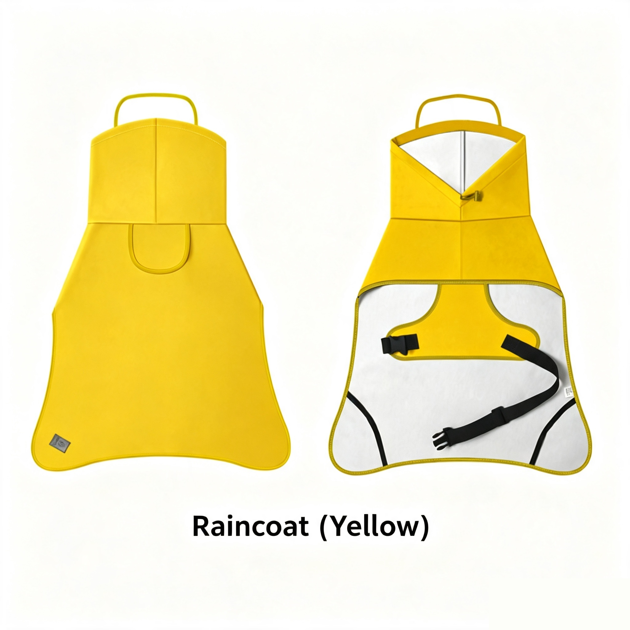 Waterproof Dog Raincoat with Leash Hole, Nano Waterproof Layer, Available in Yellow & Army Green, Sizes M-4XL