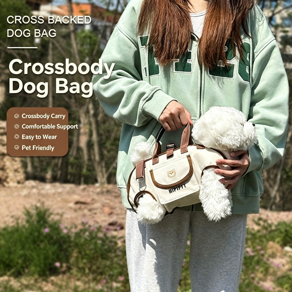 Multifunctional Pet Carrier Harness Backpack, Crossbody & Single‑Shoulder Wearable Sling Bag for Small Dogs & Cats, with 1.5m Matching Leash, 600D Waterproof Oxford Fabric