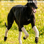 Knitted Dog Knee Leg Sleeves, Breathable Warm Anti-Slip Paw Protectors 4PCS S-XL