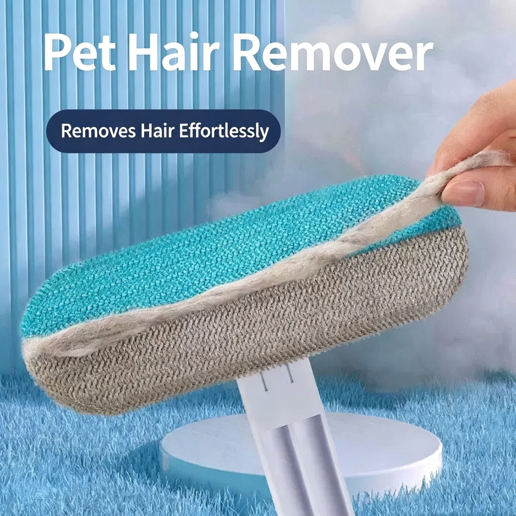 Long Handle Pet Hair Remover Brush – Reusable Lint Remover for Couch, Bed, Carpet & Clothing