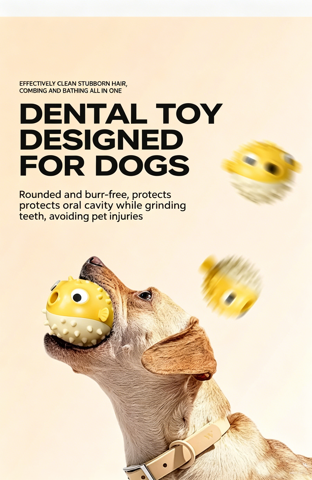 Bouncy Fish Dog Treat Dispenser Toy, Food‑Safe TPR Squeaky Chew Toy, Durable Interactive Molar Toy for Puppies Medium Large Dogs