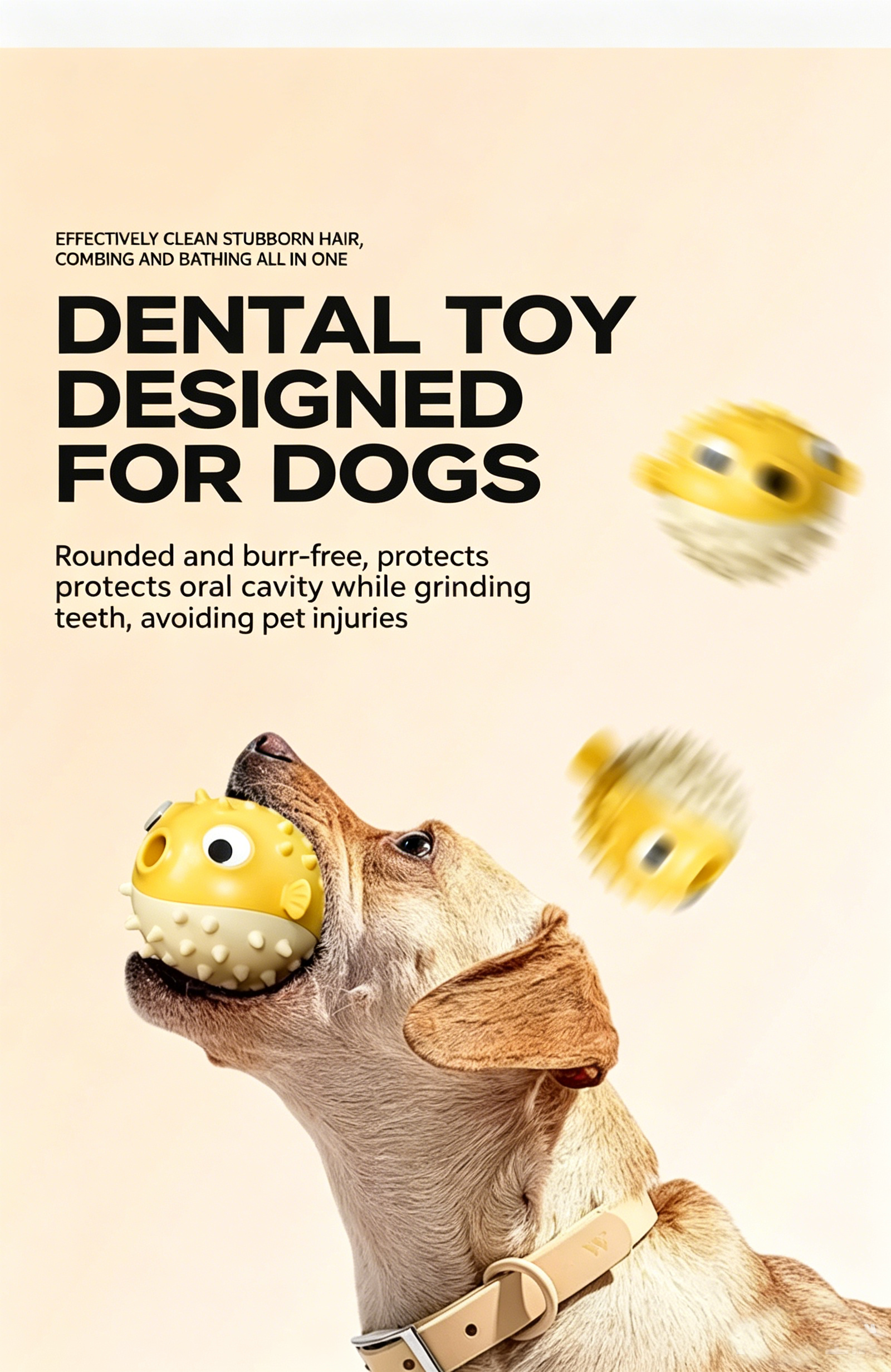 Bouncy Fish Dog Treat Dispenser Toy, Food‑Safe TPR Squeaky Chew Toy, Durable Interactive Molar Toy for Puppies Medium Large Dogs
