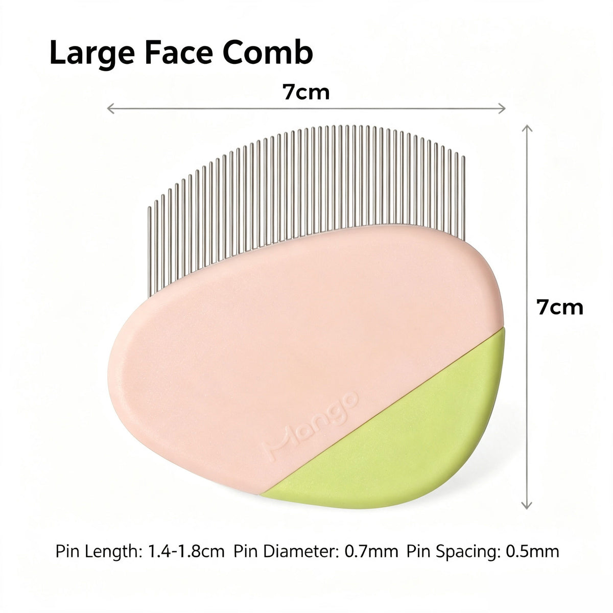 Pet Fine Tooth Face Comb, Gentle Grooming Comb for Cats & Small Dogs, for Tear Marks, Chin & Paw Area Grooming