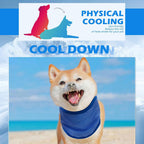 Adjustable Pet Cooling Neck Scarf, Reusable Evaporative Cool Wrap for Dogs & Cats, Velcro Fastener, Multi‑Purpose Neck or Head Wear, S/M/L Sizes