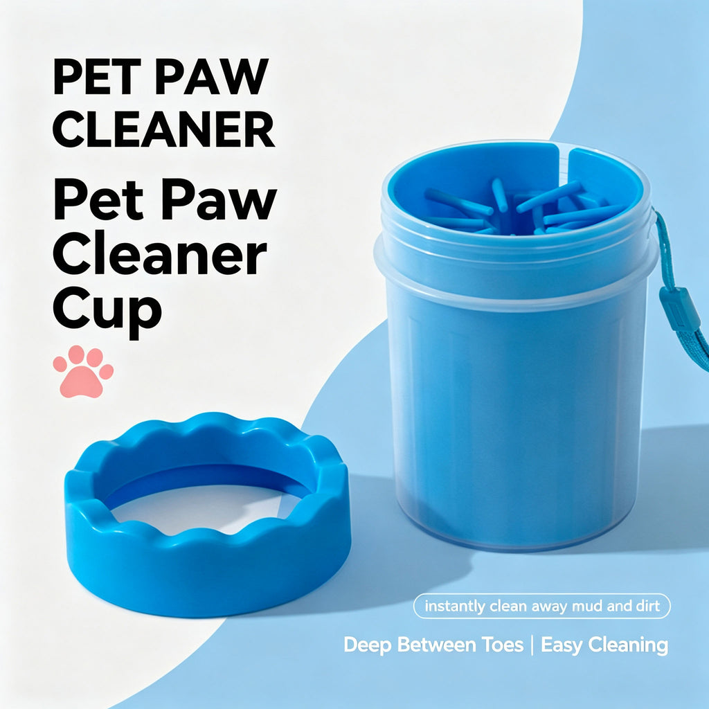 Pet Paw Cleaner Cup — 360° Silicone Bristle Paw Washer for Dogs & Cats