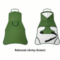 Waterproof Dog Raincoat with Leash Hole, Nano Waterproof Layer, Available in Yellow & Army Green, Sizes M-4XL