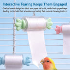 Candy-Style Bird Shredding Toy – Refillable Paper Roll Chew Toy for Parakeets, Cockatiels & Lovebirds