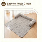 Pet Sofa Mat, Soft Plush Pet Couch Cover Mat, Non‑Slip Base Pet Cushion for Cats & Dogs for Home Furniture Protection