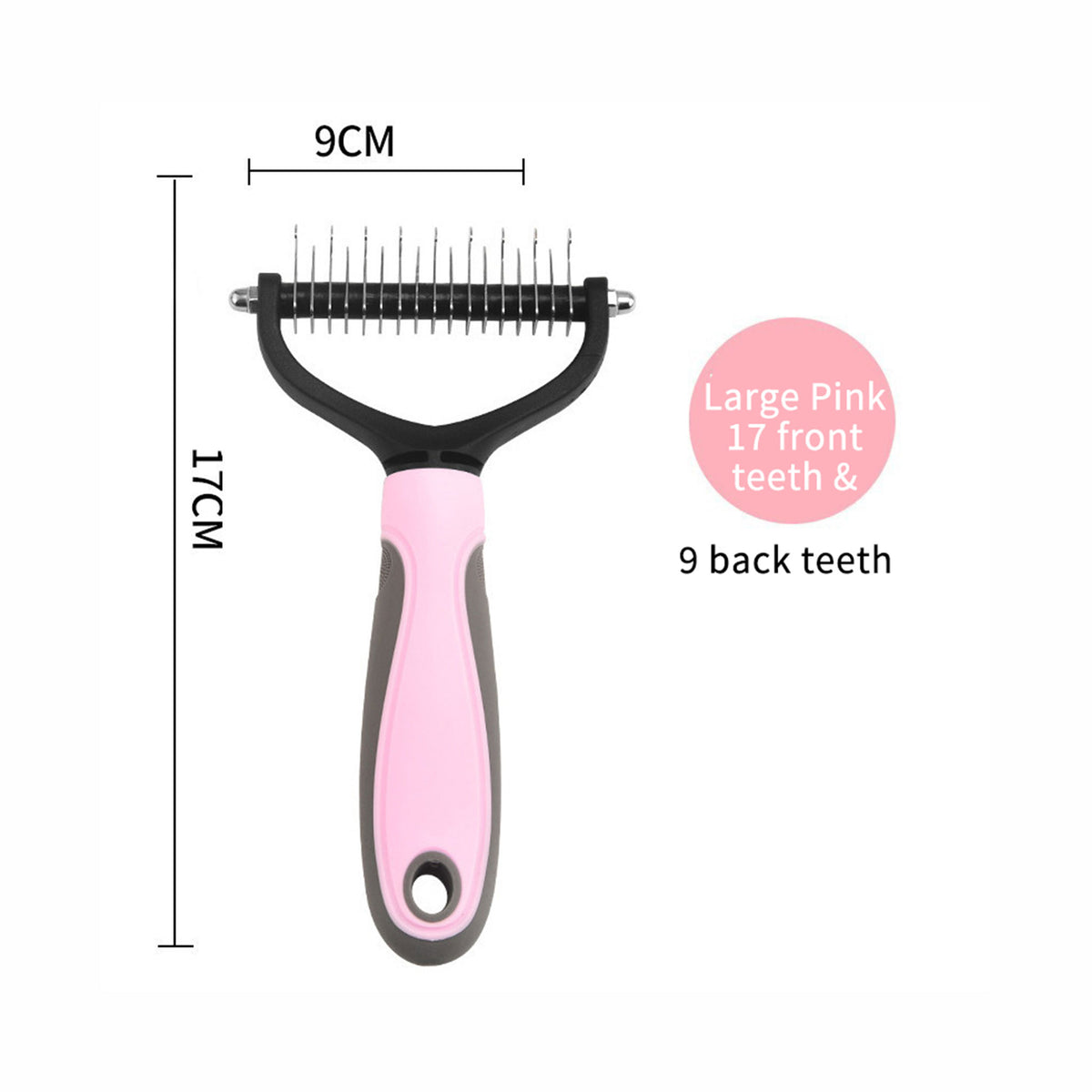 Double‑Sided Pet Dematting Comb for Dogs & Cats, Detangler Tool for Matted Tangled Fur, Summer Grooming & Thinning Brush