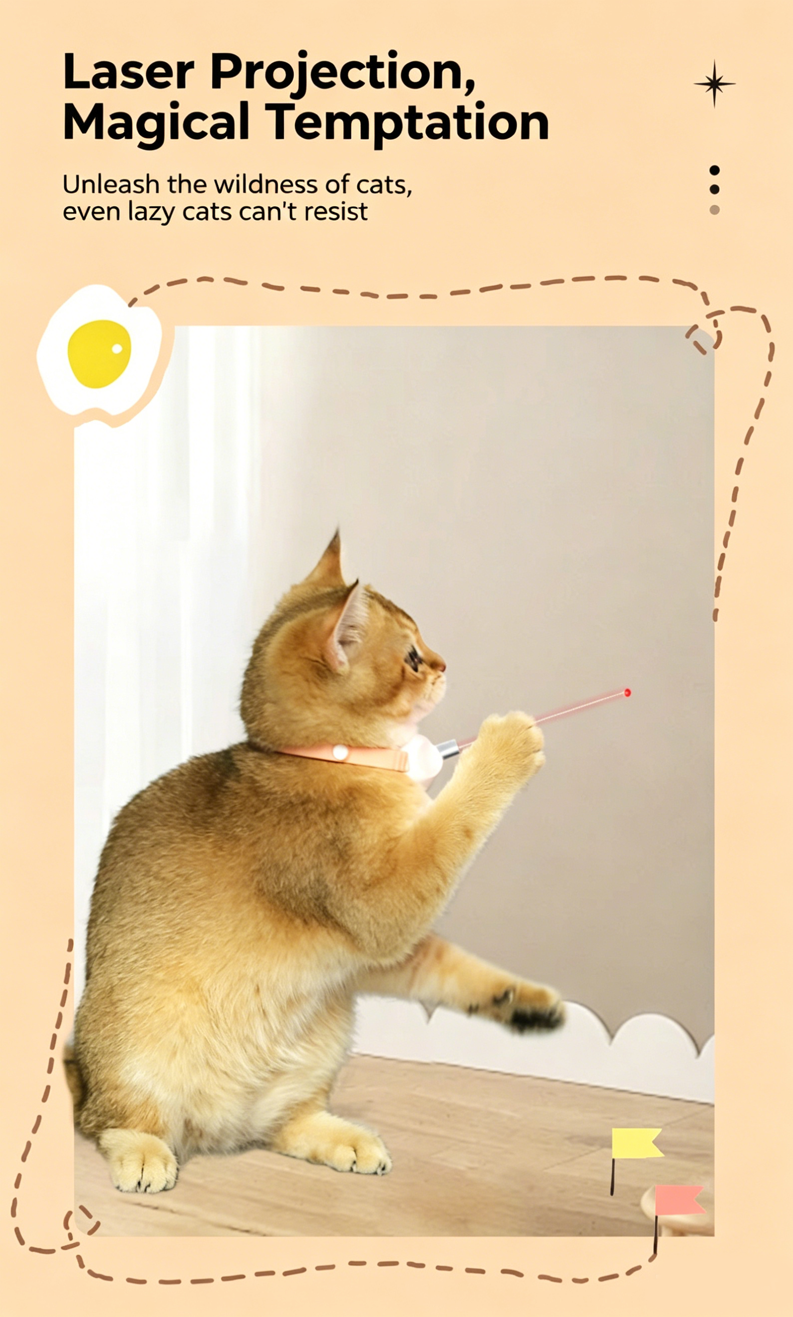 Automatic Laser Cat Collar | USB Rechargeable Interactive Kitten Play Toy