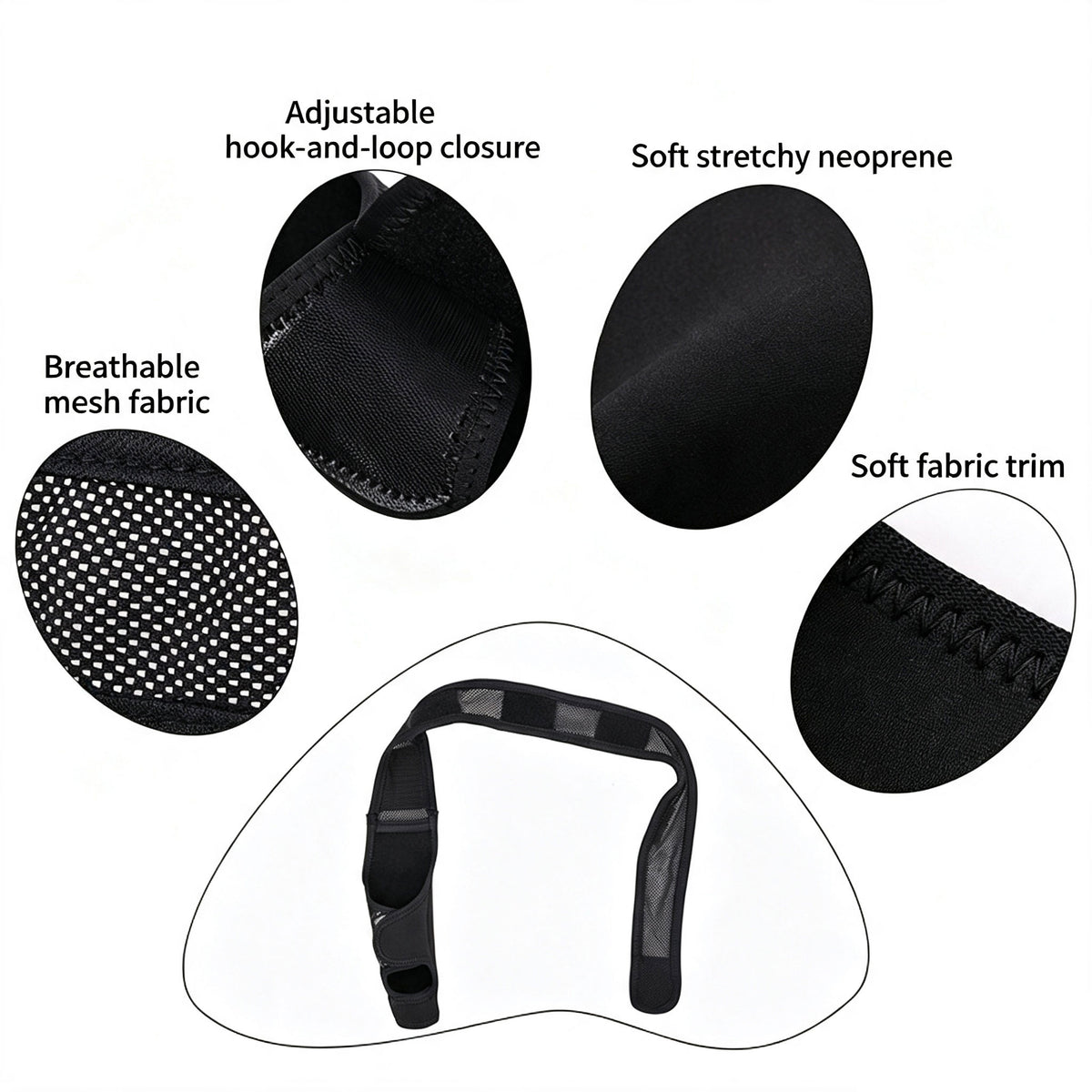 Adjustable Dog Leg Joint Knee Brace, Neoprene Canine Leg Support Sleeve for Injury Recovery, Post Surgery Protection & Arthritis Relief, Fits All Four Legs