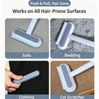 Long Handle Pet Hair Remover Brush – Reusable Lint Remover for Couch, Bed, Carpet & Clothing
