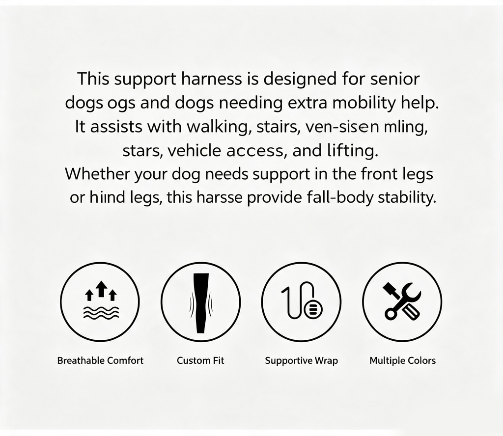 Full Body Support Dog Lift Harness | Mobility Aid for Senior, Injured & Disabled Dogs