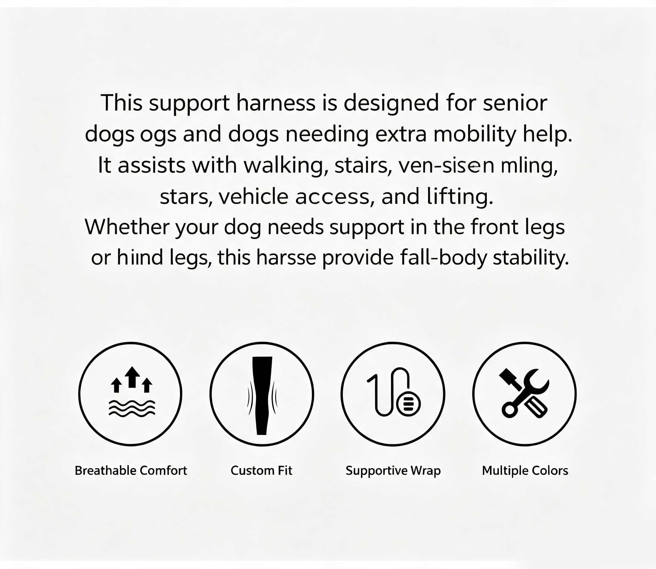 Full Body Support Dog Lift Harness | Mobility Aid for Senior, Injured & Disabled Dogs