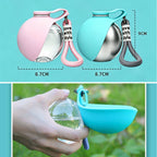 Portable Pet Water Bottle, Spherical Travel Dog Water Cup with Lanyard, Leak‑Proof Outdoor Drinking Dispenser for Walking Hiking Trips for Small Medium Dogs