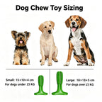 Durable Rubber Dog Chew Stick, Safe Teething Toy, Teeth Cleaning Interactive Play Toy for Medium Large Dogs