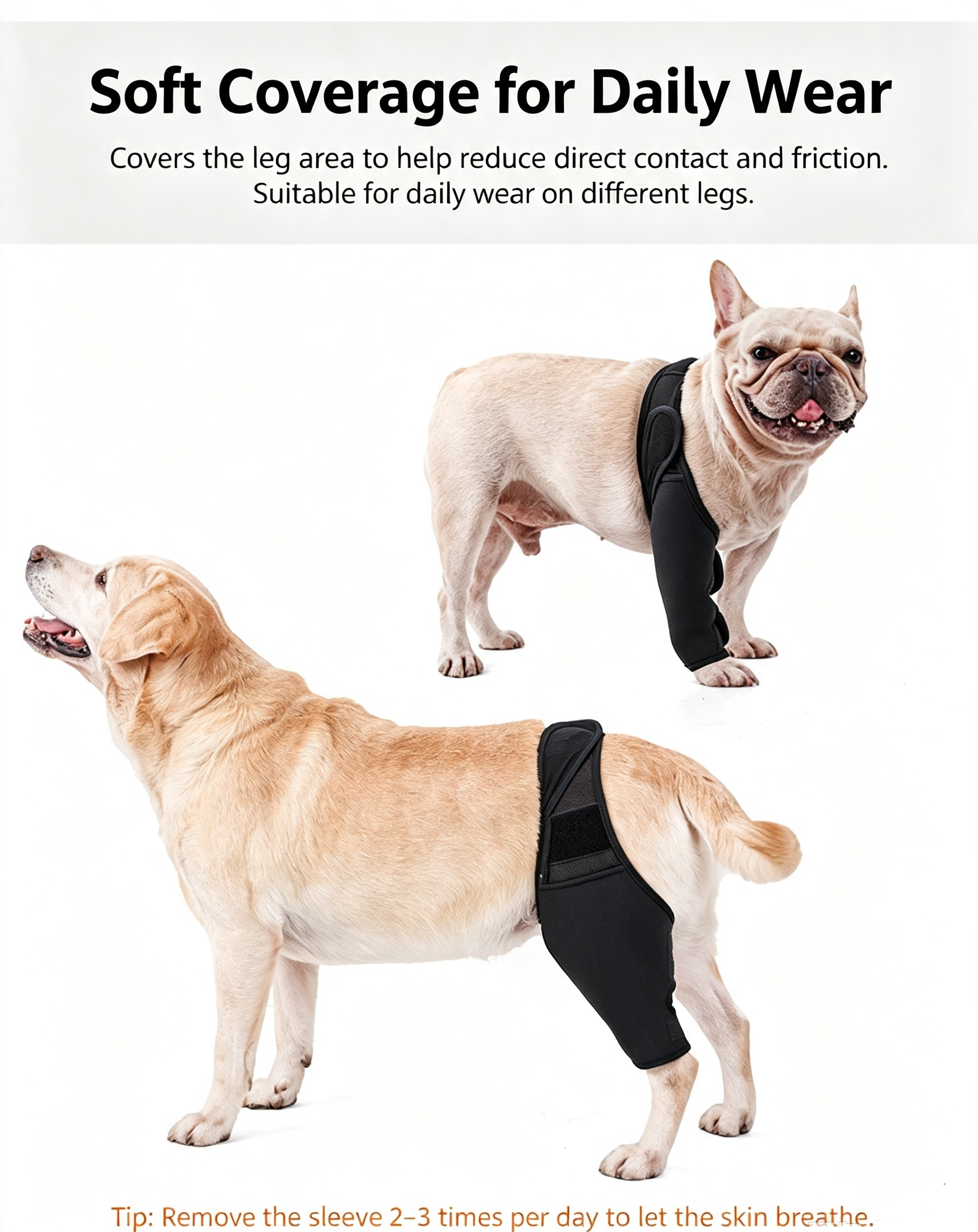 Adjustable Dog Leg Joint Knee Brace, Neoprene Canine Leg Support Sleeve for Injury Recovery, Post Surgery Protection & Arthritis Relief, Fits All Four Legs