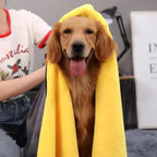 4 Pack Multi-Size Microfiber Pet Bath Towels, Thick Quick Dry Absorbent Towels for Dogs & Cats