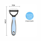 Double‑Sided Pet Dematting Comb for Dogs & Cats, Detangler Tool for Matted Tangled Fur, Summer Grooming & Thinning Brush