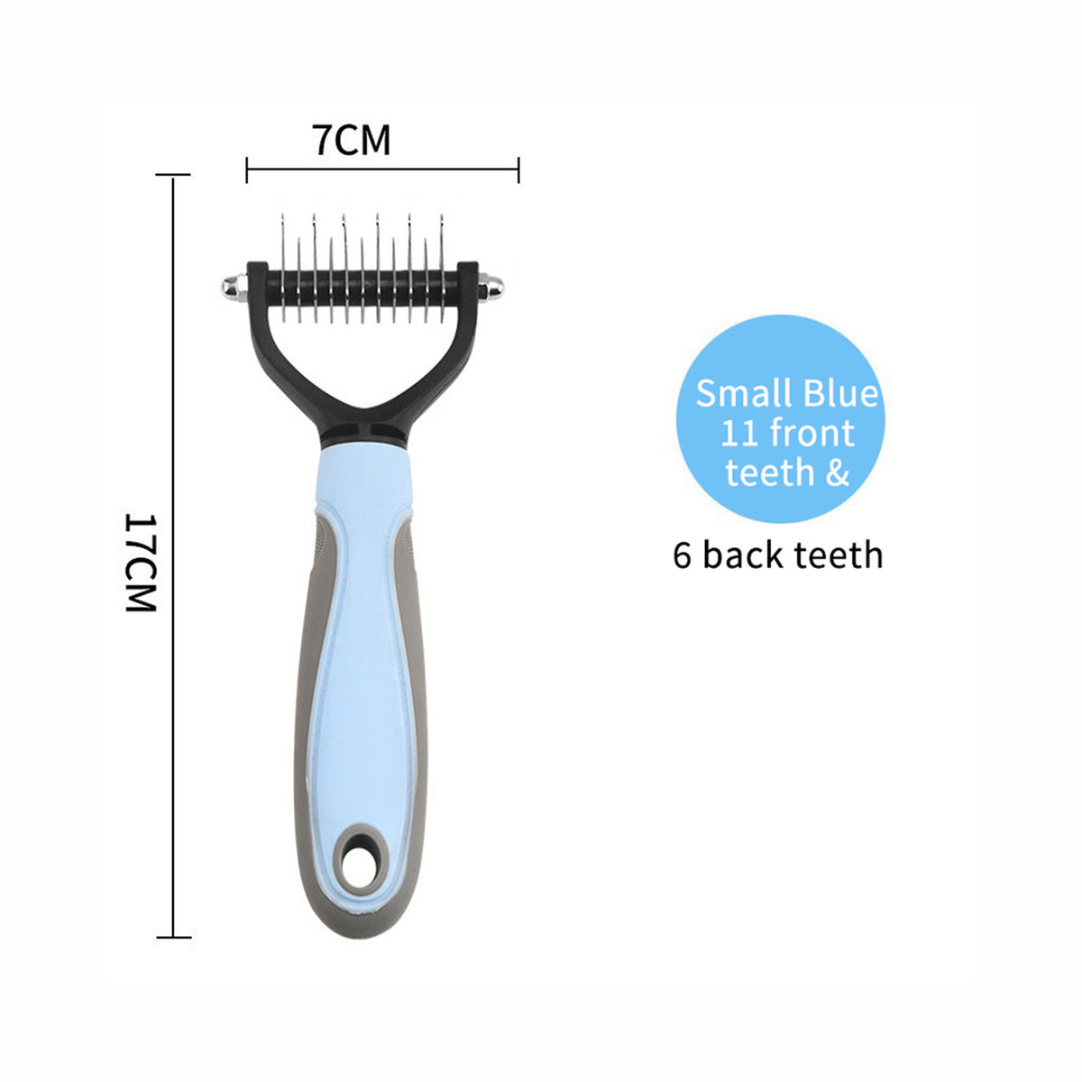Double‑Sided Pet Dematting Comb for Dogs & Cats, Detangler Tool for Matted Tangled Fur, Summer Grooming & Thinning Brush