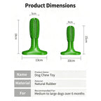 Durable Rubber Dog Chew Stick, Safe Teething Toy, Teeth Cleaning Interactive Play Toy for Medium Large Dogs