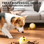 Bouncy Fish Dog Treat Dispenser Toy, Food‑Safe TPR Squeaky Chew Toy, Durable Interactive Molar Toy for Puppies Medium Large Dogs