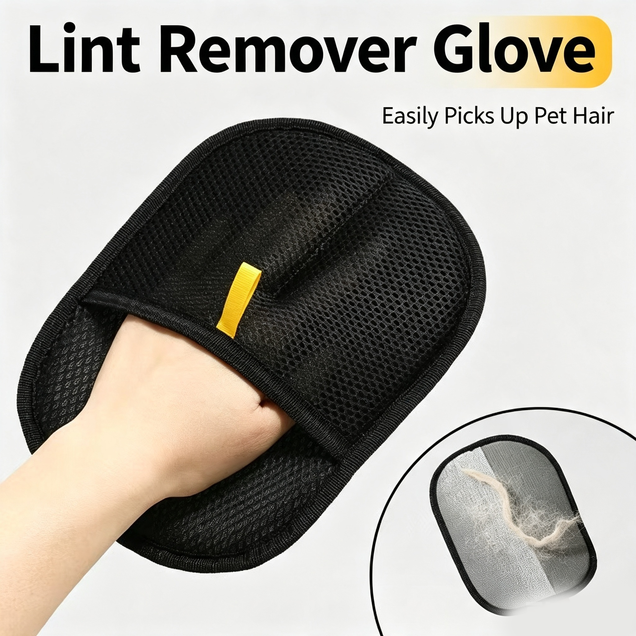 Pet Hair Removal Glove 2 Pack, Reusable Fur Cleaner for Clothes Couch Dog Cat Grooming