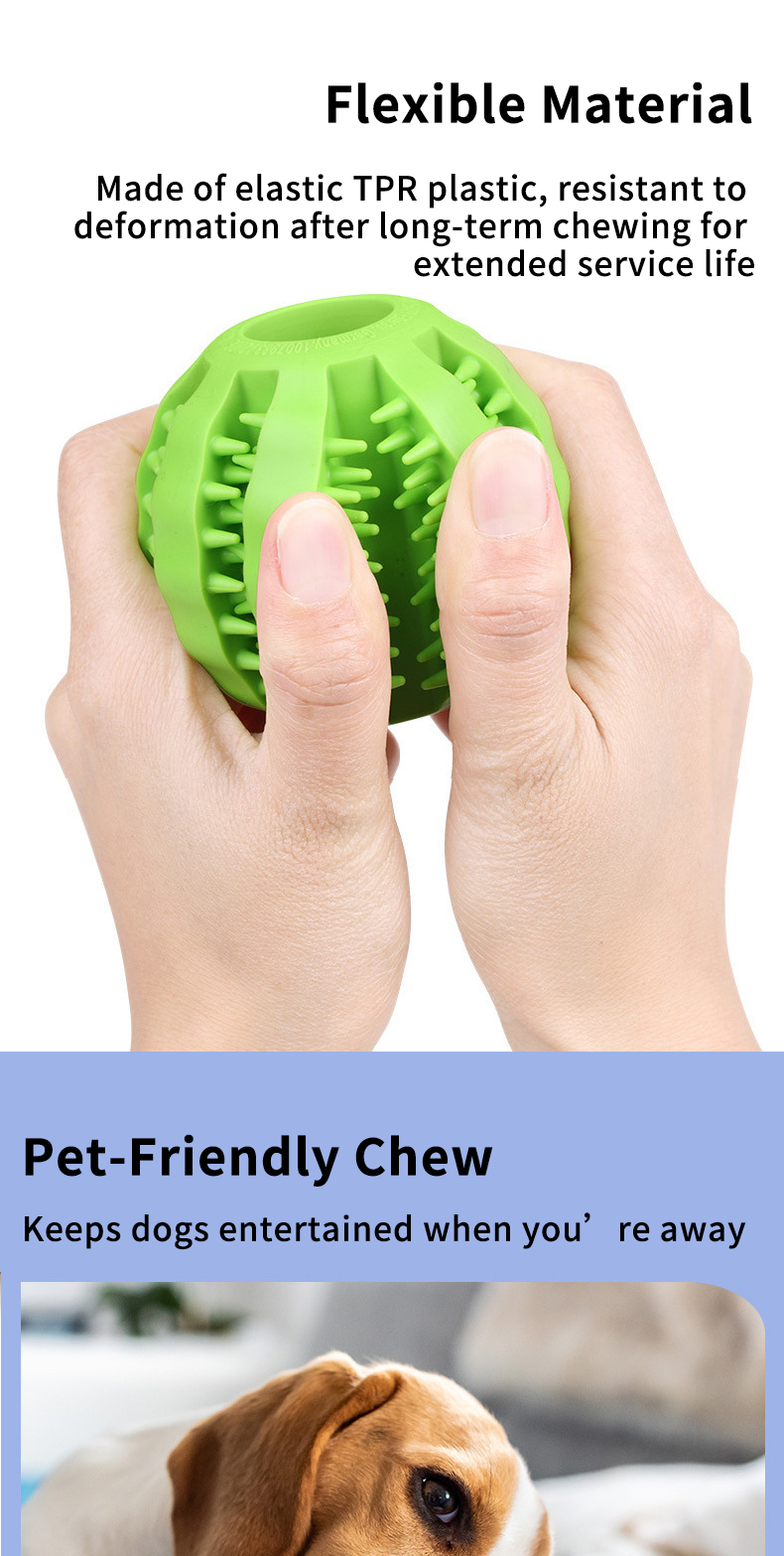 Watermelon‑Shaped TPR Treat Dispensing Ball, Interactive Chew Toy for Dogs & Cats, Slow Feeder Enrichment Toy, 3 Sizes Available