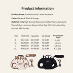 Multifunctional Pet Carrier Harness Backpack, Crossbody & Single‑Shoulder Wearable Sling Bag for Small Dogs & Cats, with 1.5m Matching Leash, 600D Waterproof Oxford Fabric