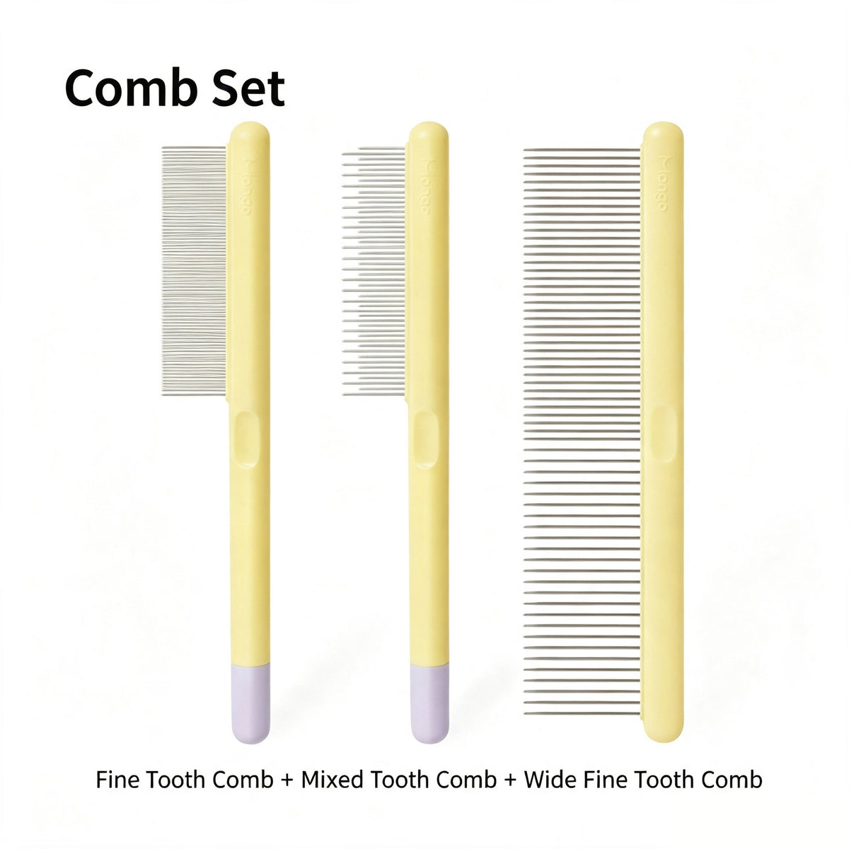Pet Fine Tooth Face Comb, Gentle Grooming Comb for Cats & Small Dogs, for Tear Marks, Chin & Paw Area Grooming