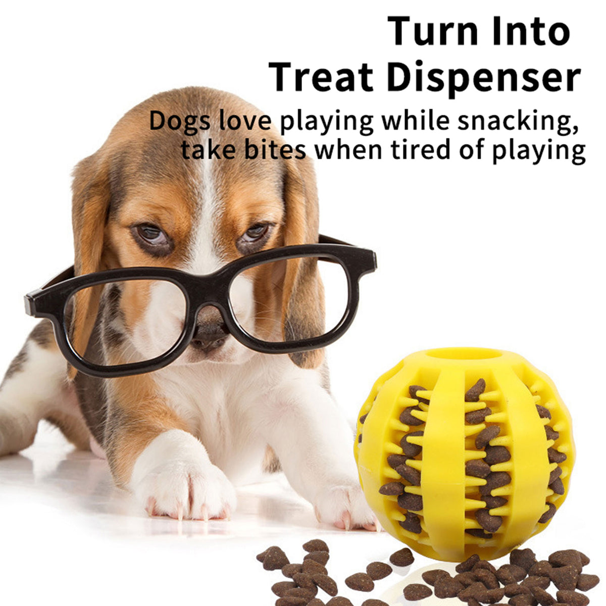 Watermelon‑Shaped TPR Treat Dispensing Ball, Interactive Chew Toy for Dogs & Cats, Slow Feeder Enrichment Toy, 3 Sizes Available