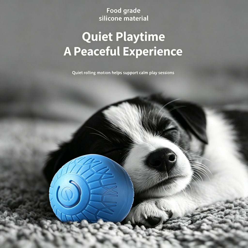 Interactive Automatic Rolling Dog Toy, USB‑C Rechargeable Moving Pet Ball for Small & Medium Dogs, Enrichment Play Toy for Indoor Outdoor Use