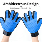 Pet Grooming Glove — Gentle Deshedding & Massage Brush for Dogs & Cats