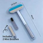 Long Handle Pet Hair Remover Brush – Reusable Lint Remover for Couch, Bed, Carpet & Clothing