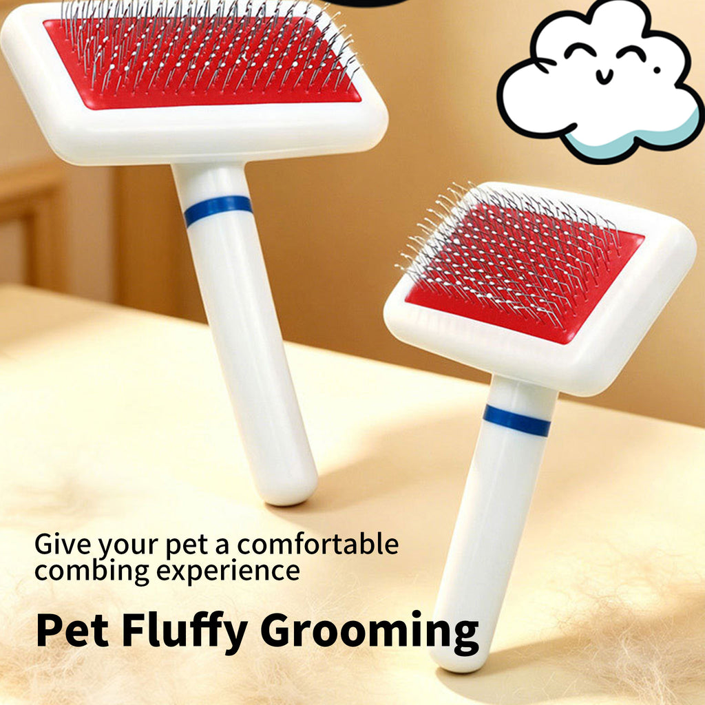 V‑Shaped Steel Pin Pet Grooming Comb, Gentle Loose Hair Remover, Daily Grooming Brush for Cats & Small Dogs