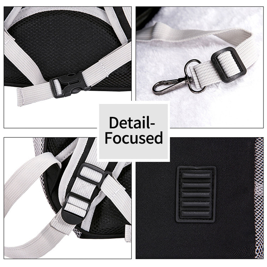Cat Space Backpack Carrier, Semi‑Shaded Privacy Clear Pet Travel Backpack, Breathable Carrier for Small Cats & Puppies Under 6kg