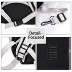 Cat Space Backpack Carrier, Semi‑Shaded Privacy Clear Pet Travel Backpack, Breathable Carrier for Small Cats & Puppies Under 6kg