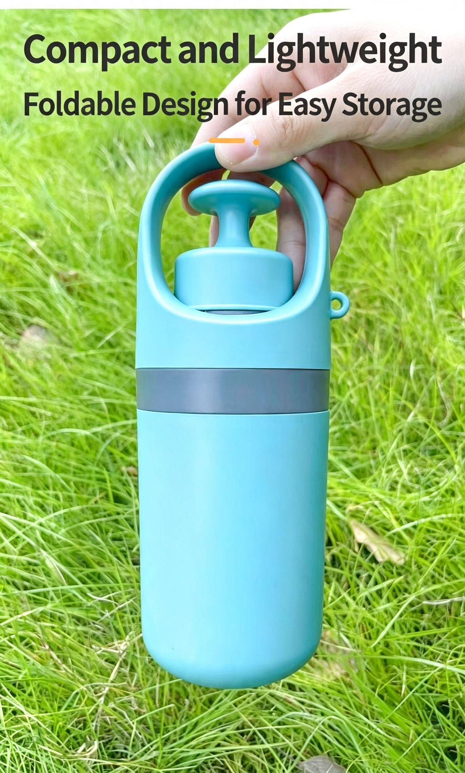 Foldable 6-Claw Pet Pooper Scooper, Cup-Shape Portable Waste Grabber with Built-in Waste Bag Dispenser, Zero-Contact Dog & Cat Poop Picker for Outdoor Walking