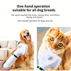 2‑in‑1 Pet Hair Dryer Brush, 300W Low‑Noise Hot Air Grooming Comb, 3 Speed Adjustable, Detangling & Drying Brush for Dogs & Cats, 110‑230V Multi‑Plug