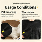 Pet Hair Removal Glove 2 Pack, Reusable Fur Cleaner for Clothes Couch Dog Cat Grooming