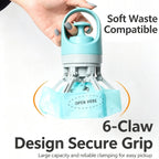 Foldable 6-Claw Pet Pooper Scooper, Cup-Shape Portable Waste Grabber with Built-in Waste Bag Dispenser, Zero-Contact Dog & Cat Poop Picker for Outdoor Walking