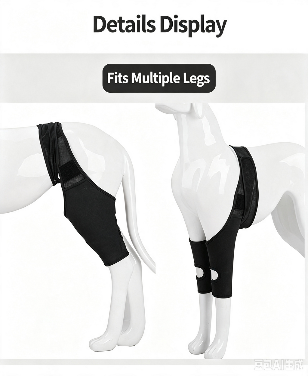 Adjustable Dog Leg Joint Knee Brace, Neoprene Canine Leg Support Sleeve for Injury Recovery, Post Surgery Protection & Arthritis Relief, Fits All Four Legs