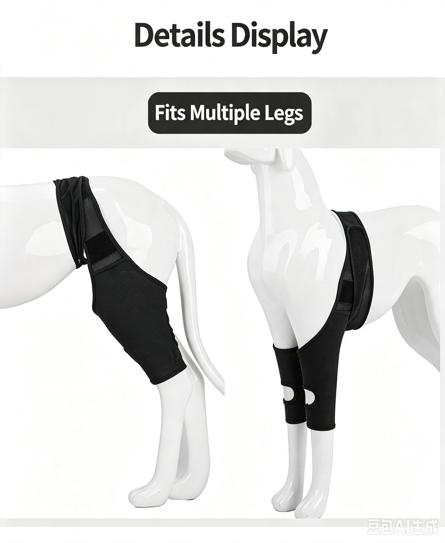 Adjustable Dog Leg Joint Knee Brace, Neoprene Canine Leg Support Sleeve for Injury Recovery, Post Surgery Protection & Arthritis Relief, Fits All Four Legs