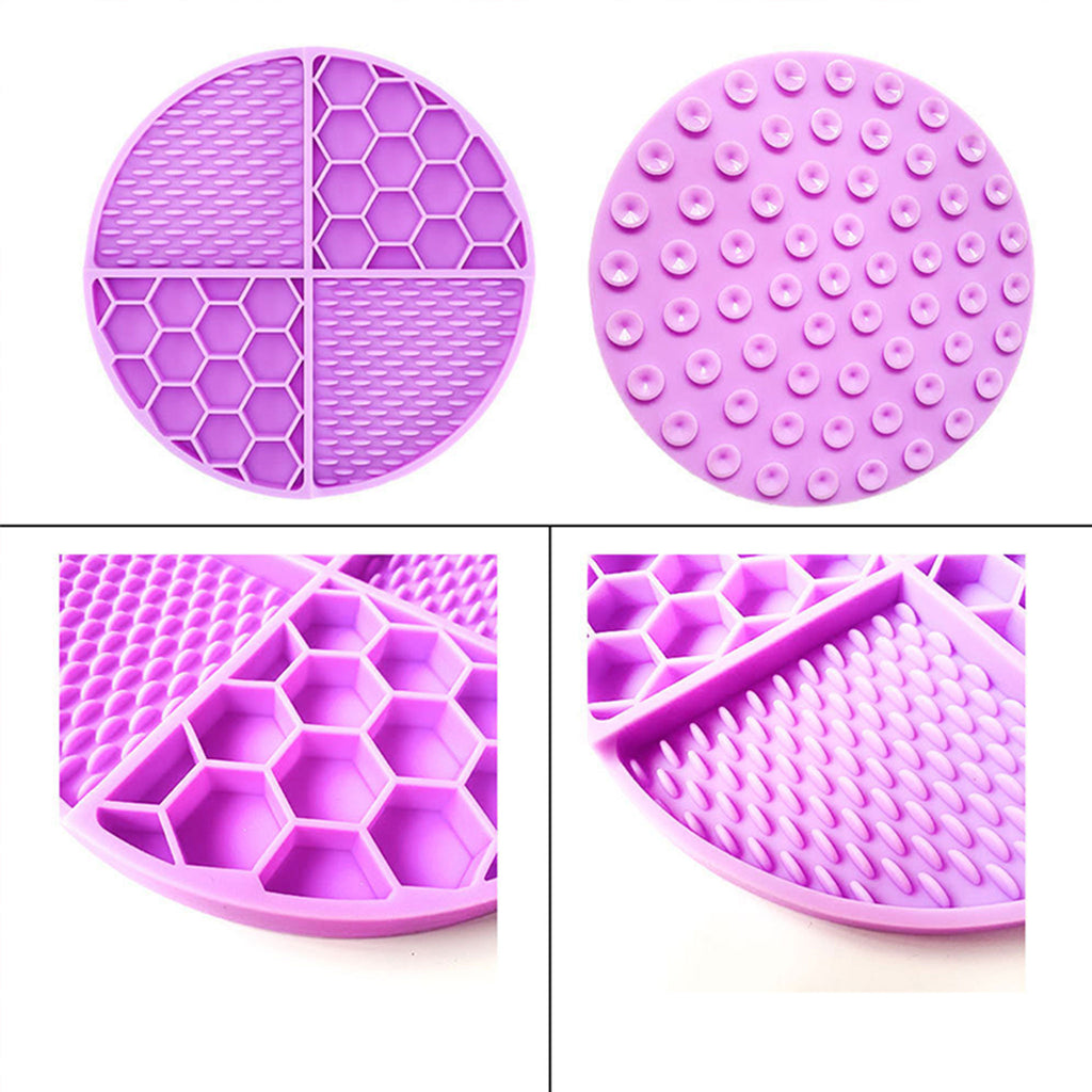 Silicone Slow Feeder Mat for Dogs & Cats, 61 Suction Cups Anti‑Slip Puzzle Feeding Mat, Dual‑Height Ridge Design for Wet & Dry Food