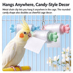 Candy-Style Bird Shredding Toy – Refillable Paper Roll Chew Toy for Parakeets, Cockatiels & Lovebirds